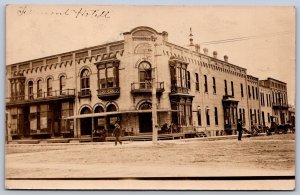 K35/ Fremont Michigan RPPC Postcard c1910 De Hass Hotel Building 107