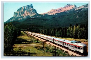 Canidian Pacific Railroad Mount Eisenhower Postcard Rockies CPR Train