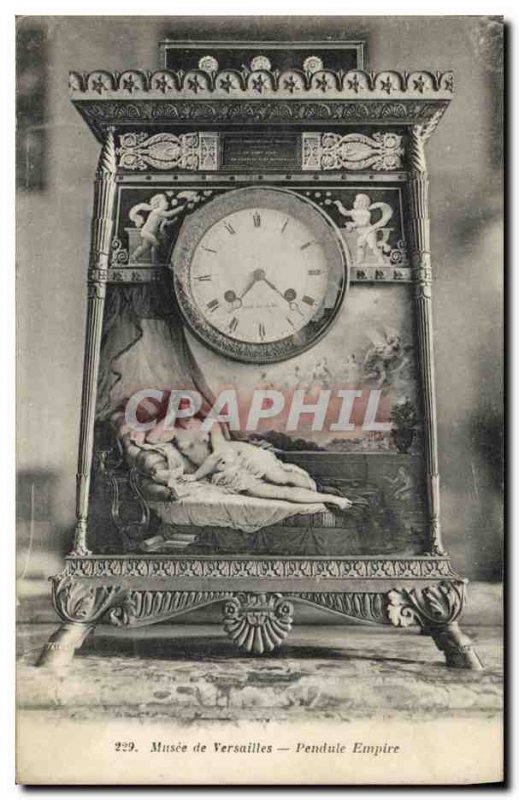 Old Postcard Museum of Versailles Empire Clock