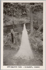 White Peacock Springwater Park Midhurst nr Barrie Ontario RPPC Postcard H82