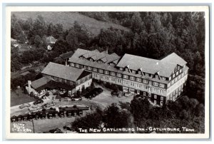 c1940's The New Gatinburg Inn Aerial View Tennessee TN RPPC Photo Postcard 