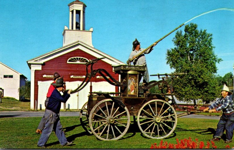 New York Monroe Old Museum Village Fire House and 1840 Washington Hand Pumper