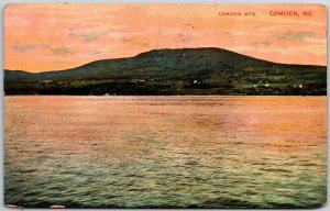 1908 Camden Mountains Maine Sunset View Mountain Background Posted Postcard