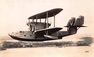 Military Aircraft Aviation Hall XP2H-1 Seaplane Flying Boat RPPC postcard B946