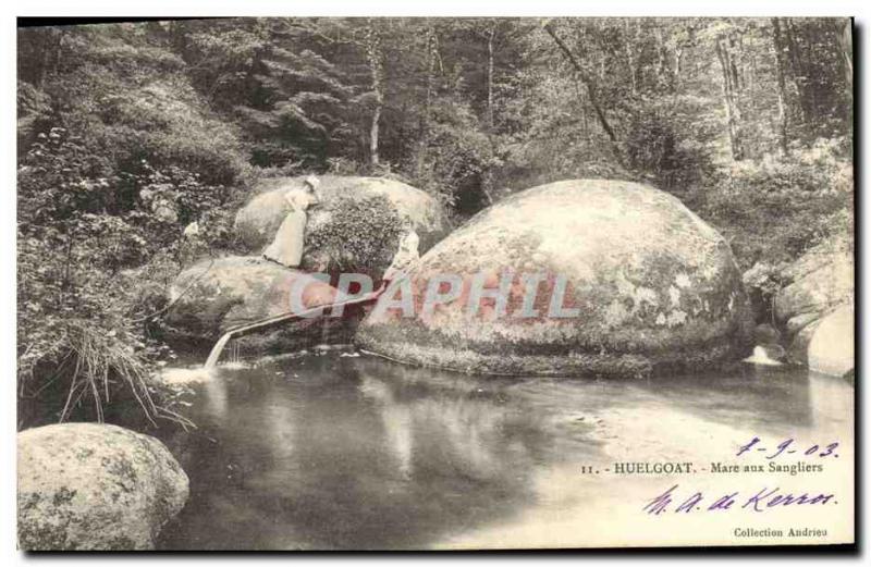 Old Postcard Huelgoat Mare aux Boars