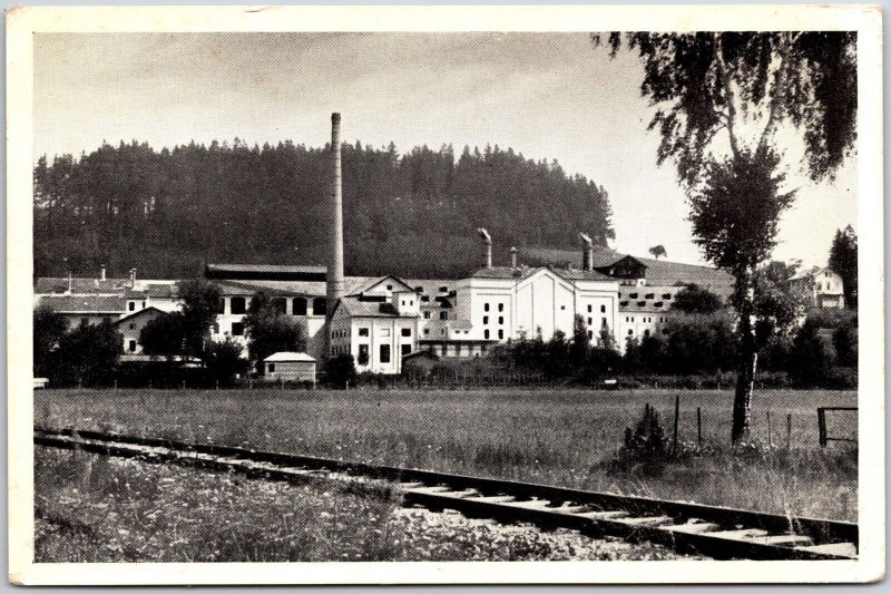 Brauerei Zipf Austria Railway Landmark Buildings In Distance Antique Postcard