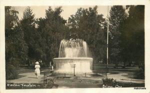 Electric Fountain 1920s Salem Oregon RPPC Real photo postcard 9413