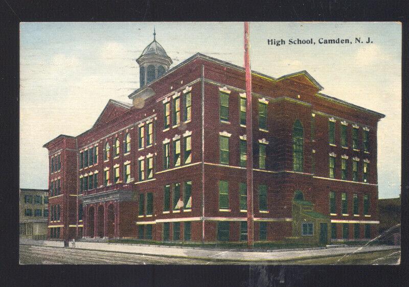 CAMDEN NEW JERSEY HIGH SCHOOL BUILDING VINTAGE POSTCARD PHILLIPSBURG NJ