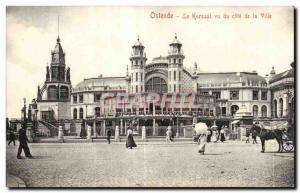 Old Postcard Ostend Belgium The Kursaal saw the side of the city