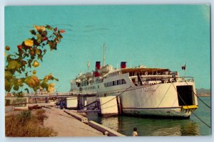 La Paz Baja California Sur Mexico Postcard Diaz Ordaz Ferryboat 1972 Posted