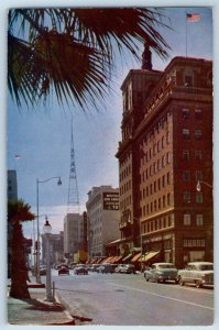 Phoenix Arizona AZ Postcard Looking South Central Avenue Van Buren 1960 Unposted