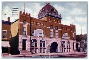 1910 Auditorium Exterior Building Cedar Rapids Iowa IA Vintage Antique Postcard