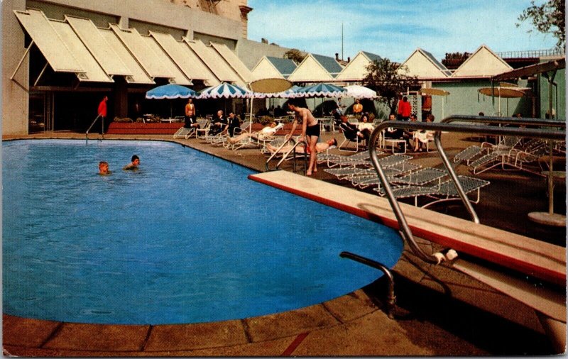 Postcard Swimming Pool at Hotel Californian in Fresno, California