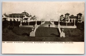 Lewis & Clark Expostion~Grand Stairway European & Agricultural Bldg~Vintage PC