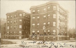 Apartment Buildings - Cadillac Michigan??? c1910 Real Photo Postcard