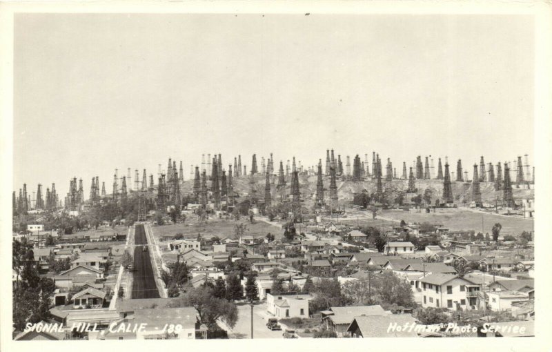 PC CPA US, CA, SIGNAL HILL, GENERAL VIEW, VINTAGE REAL PHOTO POSTCARD (b6671)