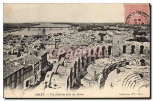 Old Postcard Arles general view taken of Arenes