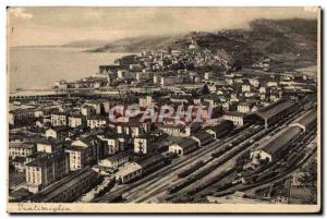 Old Postcard Ventimiglia Trains