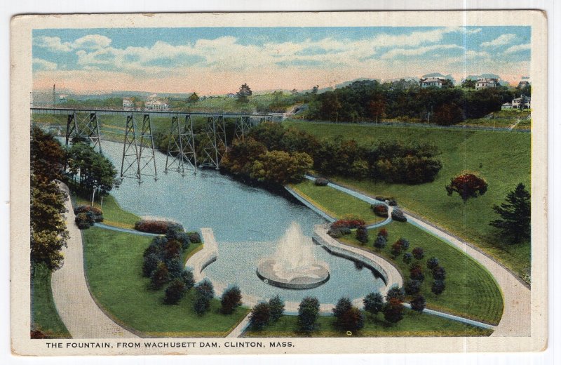 Clinton, Mass, The Fountain, From Wachusett Dam