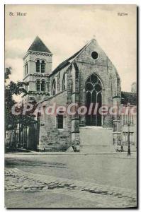 Postcard Old Church St Maur