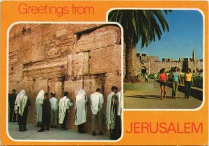 CPM AK Greetings from JERUSALEM ISRAEL (781690)