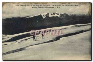 Old Postcard Dauphine range of Pelvoux The Mont de Lans Glacier and Les Grand...