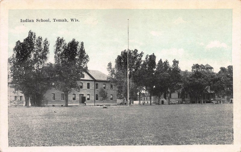 Indian School, Tomah, Wisconsin, Early Postcard, Unused