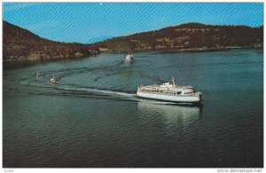 Waters of Active Pass, B.C. Ferries British Columbia Ferry Authority's Queen...