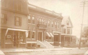 RPPC POLICE STATION EVERETT MASSACHUSETTS SALADA CEYLON TEA REAL PHOTO POSTCARD