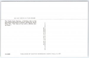 Vintage Candy Cane Express Train Adirondack Mountains Postcard N.Y.