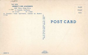 Postcard California La Canada Journey's End Apartments 1950s Donevon 23-1989