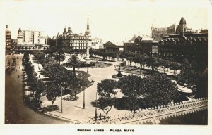 Argentina Buenos Aires Plaza Mayo Vintage RPPC 04.17