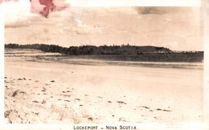 Lake Port Overlooking Forest Mountain Nova Scotia Canada RPPC Vintage Postcard