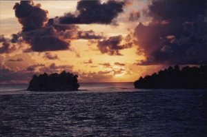 Micronesia Phonpei Sunset Scene