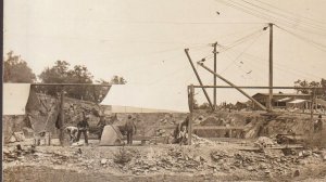 Berlin WISCONSIN RPPC 1910 QUARRY OPERATION Workers RAILROAD CARS Loading WI KB