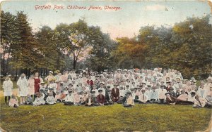 Chicago Illinois 1909 Postcard Garfield Park Childrens Picnic