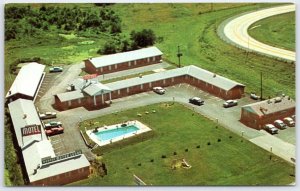 Vintage Warren Motor Lodge Motel & Restaurant Ohio Turnpike Postcard