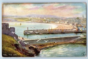 Isle of Man Postcard Peel The Bay 1910 Posted Antique Oilette Tuck Art