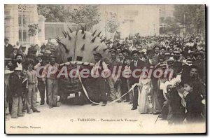 Old Postcard Tarascon Procession Tarasque