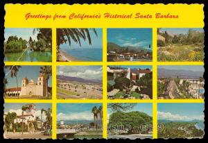 Greetings from California's Historical Santa Barbara