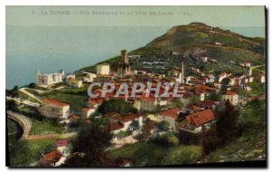 Old Postcard La Turbie general view and Dog Tete