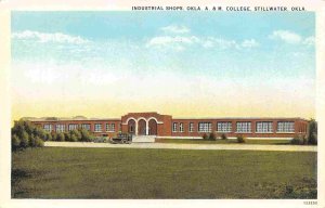 Industrial Shops Oklahoma A&M College State University Stillwater 1930s postcard