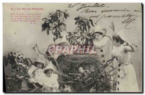 Old Postcard Fantasy nest Pierrots