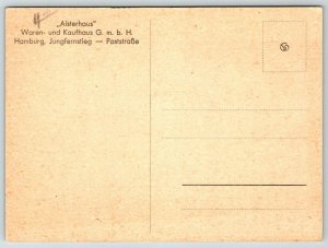 Hamburg  Germany  Alsterhaus  Postcard