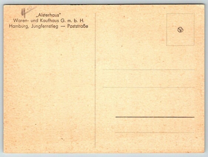 Hamburg  Germany  Alsterhaus  Postcard