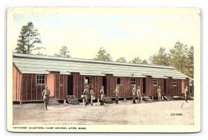 Postcard Officers' Quarters Camp Devens Ayer Mass. U. S. Army