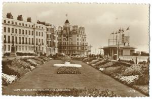 Carpet Gardens & Pier Entrance RP PPC, Eastbourne, 1959 Dairy Festival Postmark 