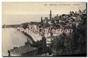 Old Postcard Menton Old Town