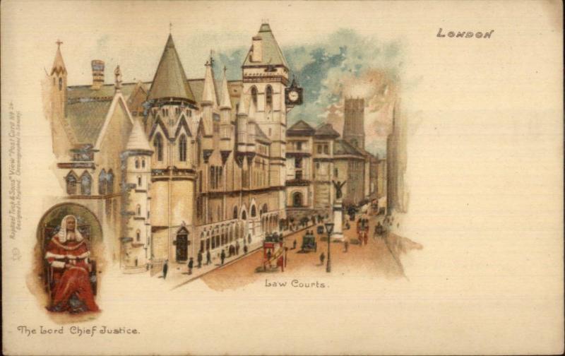 London Law Courts EARLY TUCK #24 c1900 Postcard