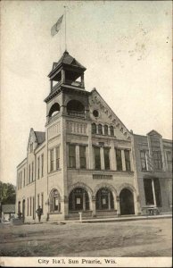 Prairie Wisconsin WI City Hall c1910 Vintage Postcard